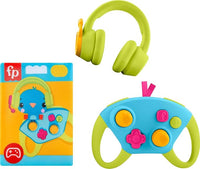 Fisher-Price Newborn Toys Level-Up Little Gamer Gift Set, Baby Rattle Teether & Crinkle Activities for Infants Ages 3+ Months
