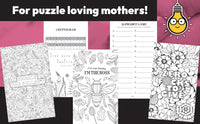 Bad*ss Mother Puzzler Mixed Puzzles Book for Women: For Classy Sassy Smart*ssy People - More than 200 Puzzles and Coloring Pages for Adults (Part of the Brain Busters Puzzle Collection)