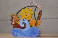 3D-puzzle coloring  Sailboat