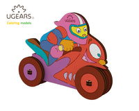 3D-puzzle coloring Motorcyclist