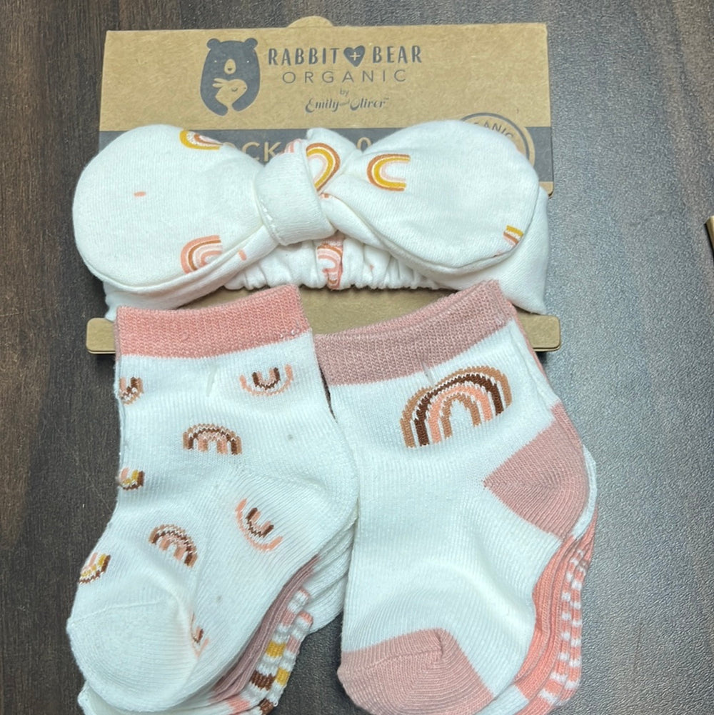 6 Pack Socks with Matching Headband