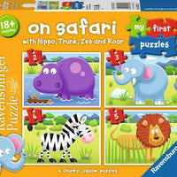 Children’s Puzzle On Safari My First Puzzles - 2 + 3 + 4 + 5 Pieces Puzzle