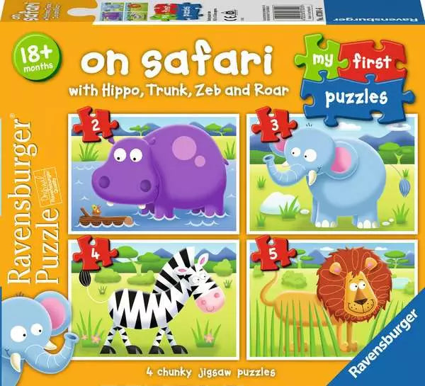 Children’s Puzzle On Safari My First Puzzles - 2 + 3 + 4 + 5 Pieces Puzzle