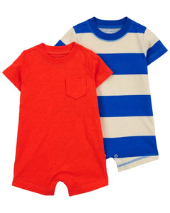 2-Pack Cotton Rompers