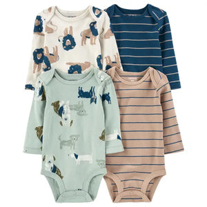 Infant Boy's 4-Pack Bodysuits