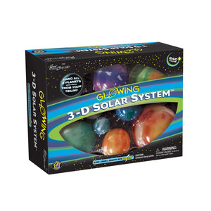 Glowing 3-D Solar System