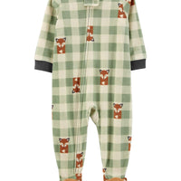 Baby 1-Piece Fox Fleece Footie PJs