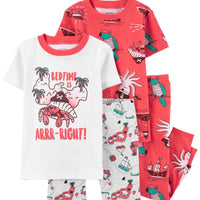 4-PIECE PIRATE 100% SNUG FIT COTTON/POLY PJS