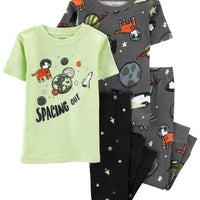 4-Piece Space 100% Snug Fit Cotton PJs