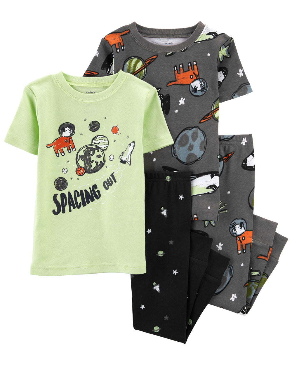 4-Piece Space 100% Snug Fit Cotton PJs