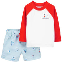 Carter's 2pc Baby Boy Little Captain Swim Set