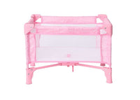 Pack-and-Play Crib for Dolls, Pink Hearts
