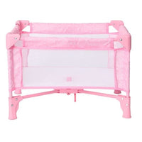 Pack-and-Play Crib for Dolls, Pink Hearts