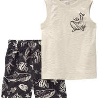 Toddler 2-Piece Whale Tank & Short Set