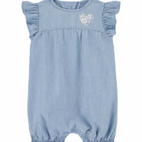 Chambray Flutter Romper