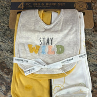 4Pc Bib & Burp Set