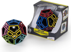 Meffert's Hollow Skewb Ultimate - The Original Transparent 12-Faced Brainteaser Puzzle from Recent Toys - Travel-Friendly Fun for Ages 9-Adult