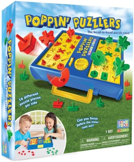 Game Zone Poppin' Puzzlers - Interactive Puzzle Game for 2 Players