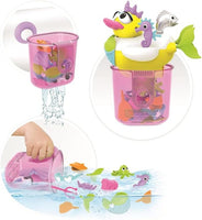 Yookidoo Jet Duck Mermaid Bath Toy with Powered Water Shooter - Sensory Development & Bath Time Fun for Kids - Battery Operated Bath Toy with 15 Pieces - Ages 2+
