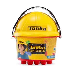 Tonka Tough Builders Hard Hat & Large Size Building Block and Bucket Playset