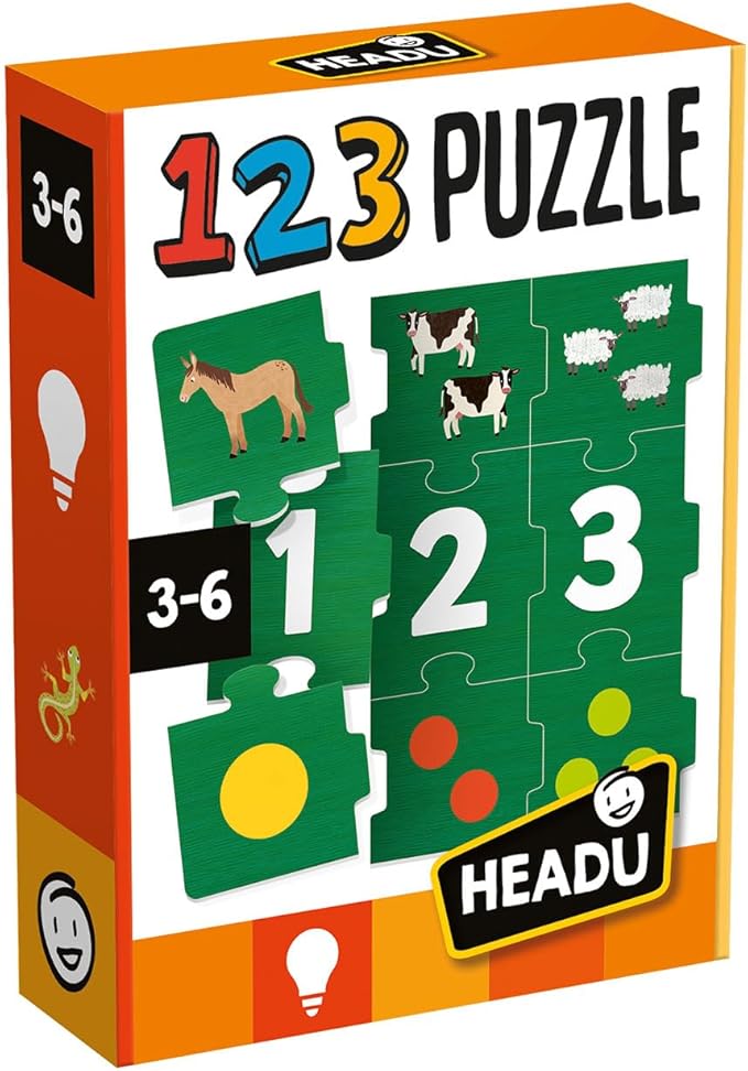 123 Puzzle – Preschool Learning Activities Ages 3-6, Educational Toys for 3 4 5 6 Year Old Boys Girls, Kindergarten Math Games for Kids, Preschool Counting Learning Number Puzzle, Teaching Games