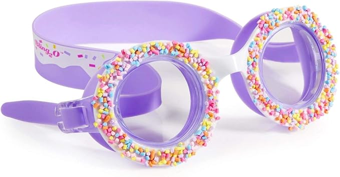 Girls' Grape Swimming Goggles with UV Protection (Ages 6+ up) - Latex-Free, 100% Silicone - Includes Anti-Fog & UV Protection - Hard Protective Cover & Adjustable Nose Piece