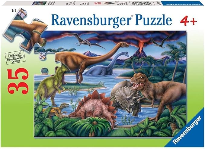 Ravensburger Dinosaur Playground - 35 Piece Jigsaw Puzzle for Kids – Every Piece is Unique, Pieces Fit Together Perfectly