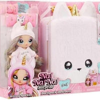 for Surprise 3-in-1 Backpack Bedroom Unicorn Playset with Doll - Whitney or Britney Sparkles - Fashionable Doll and Backpack with Pink Unicorn, Wardrobe with Pillows and Blanket - Set for Children