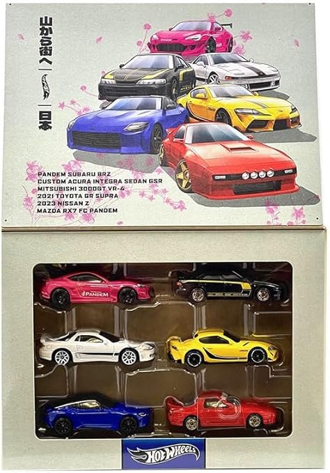 Japan Street Theme 6 Piece Set Diecast Model Cars