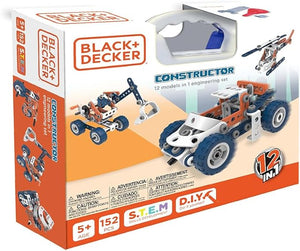 Constructor Jr - 12 Models in 1 Engineering Set - 152 Pieces