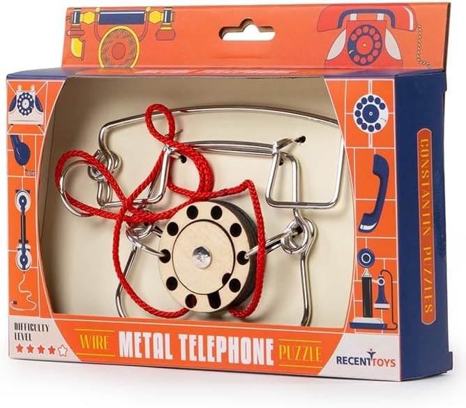 Constantin Metal Telephone Puzzle Brainteaser from Recent Toys - Untangle The Phone Fun for Ages 14 and Up