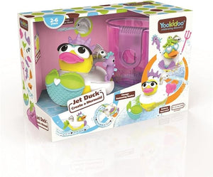 Yookidoo Jet Duck Mermaid Bath Toy with Powered Water Shooter - Sensory Development & Bath Time Fun for Kids - Battery Operated Bath Toy with 15 Pieces - Ages 2+