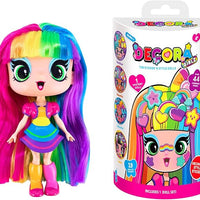 Decora Girlz 5" Collectible Dolls, 8 Surprises to UNbox, Fun Fashions & Stickers, 9 to Collect