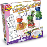 Stunning Catwalk Creations Fashion Design Kit for Girls - Sewing Kit for Girls - DIY Fashion Studio Includes Mannequins, Fabrics & More - Arts and Craft Kits for Kids Age 8+