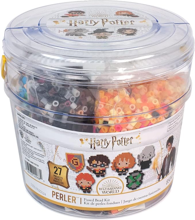 Perler 80-42968 Big Bucket Harry Potter Fuse Bead Kit for Kids and Adults, Comes with 27 Patterns, Multicolor, 8504pcs