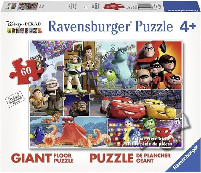 Ravensburger Disney Pixar Friends - 60-Piece Floor Puzzle | Perfect for Ages 4-6 | Unique, Anti-Glare Pieces | Enhances Concentration and Creativity | Climate Pledge Friendly