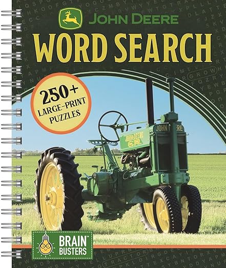 John Deere Word Search, Multi-Level Spiral-Bound Puzzle Book Including More Than 250 Farm, Tractor, and Animal Puzzles (Part of the Brain Busters Puzzle Collection)