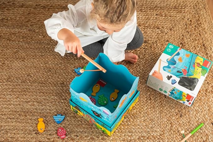 Goula Fishing Game with Wooden Fish