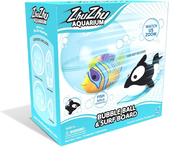 Zhu Zhu Pets Aquarium Bubble Ball And Surfboard