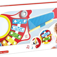 Hape 6-in-1 Music Maker | Colorful 6 Instrument Guitar Shaped Musical Toy for Ages 18 Months+