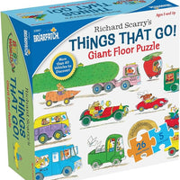 Richard Scarry Things That Go Seek and Find Giant Floor Puzzle, Learn by Finding Hidden Items from Four Classic Scenes from Richard Scarry’s bestselling Busytown Books, for Ages 3+