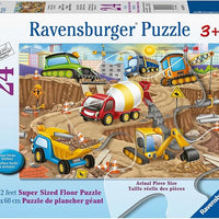 Ravensburger Construction Fun 24 Piece Floor Jigsaw Puzzle for Kids - 03077 - Every Piece is Unique, Pieces Fit Together Perfectly