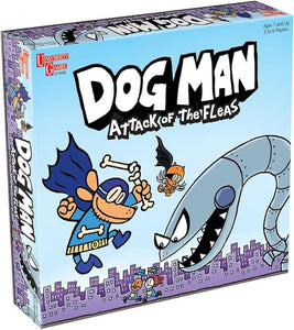 Dog Man Attack of The FLEAS Cooperative Board Game Based On The Popular Dog Man Book Series by DAV Pilkey for 2 to 6 Players Ages 6 and Up