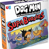 Dog Man Supa Buddies 100 Piece Lenticular Jigsaw Puzzle, Multi-Colored, One Size