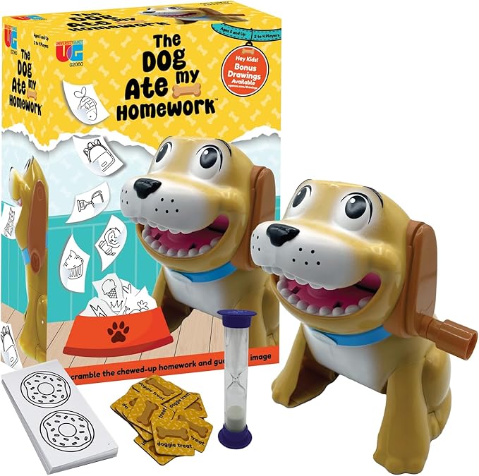 The Dog Ate My Homework: Easy, Fast-Paced Picture Guessing Game with a Naughty Dog Eating Homework, Ages 5 and Up