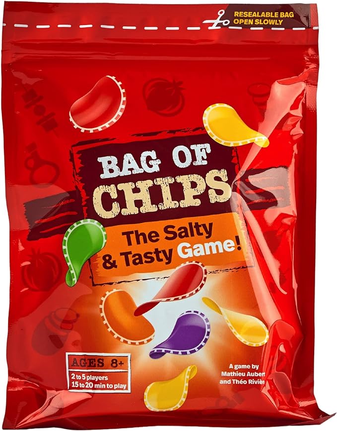 Blue Orange Games Bag of Chips Board Game - Family or Adult Party Strategy Board Game for 2 to 5 Players. Recommended for Ages 8 & Up.