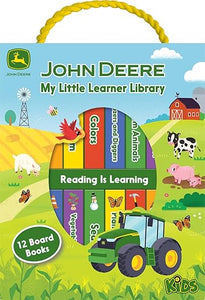 My Little Learner Library John Deere Kids 12-Book Set Board Book - Learning First Words, Numbers, Farm Animals and More