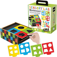 Sensory Lab Montessori - Toddler Learning Activities Ages 2-4, Educational Sensory Toys for 2 3 4 Year Old Boys Girls, Wooden Shape Sorter and Stacker, Montessori Sorting Toys, Teaching Games
