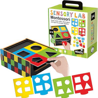Sensory Lab Montessori - Toddler Learning Activities Ages 2-4, Educational Sensory Toys for 2 3 4 Year Old Boys Girls, Wooden Shape Sorter and Stacker, Montessori Sorting Toys, Teaching Games