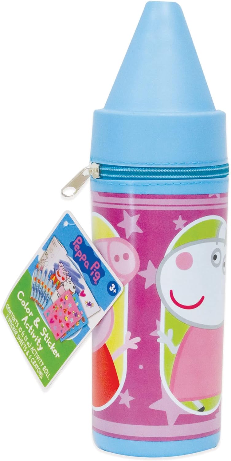 Peppa Pig: Color & Sticker Activity - Zipper Case Holds 10' Coloring Paper, 2 Sticker Sheets & 6 Crayons